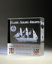 Contento Standardpokale: Vario Pokal mit Laserinnengravur + Druck + Sandstrahlen